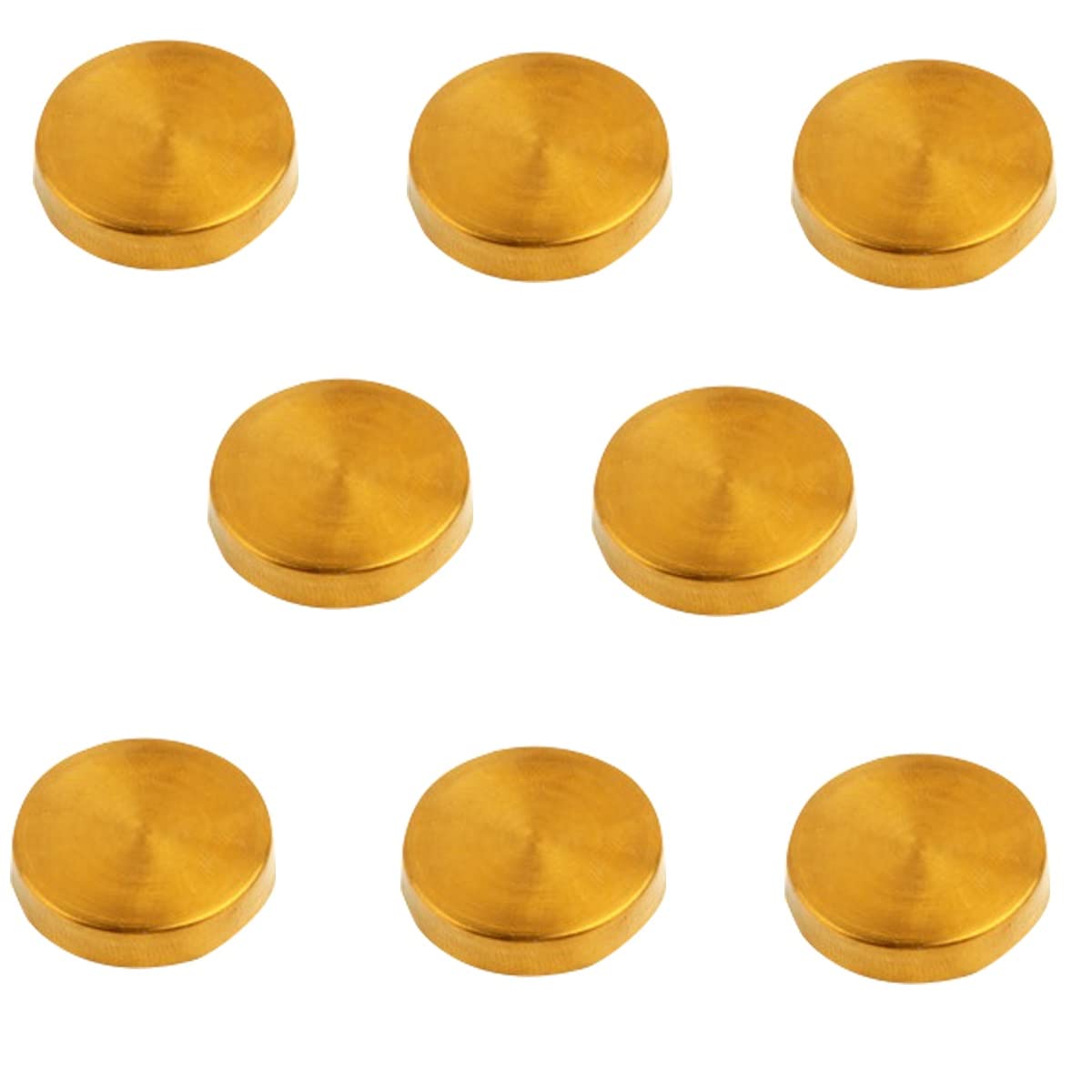 8PCS 304 Stainless Steel Mirror Screws - 30mm Diameter Decorative Cap Nails for Signage & Advertising (Brushed Gold) - Perfect for Retail Displays, Home Decor & Wall Mounting
