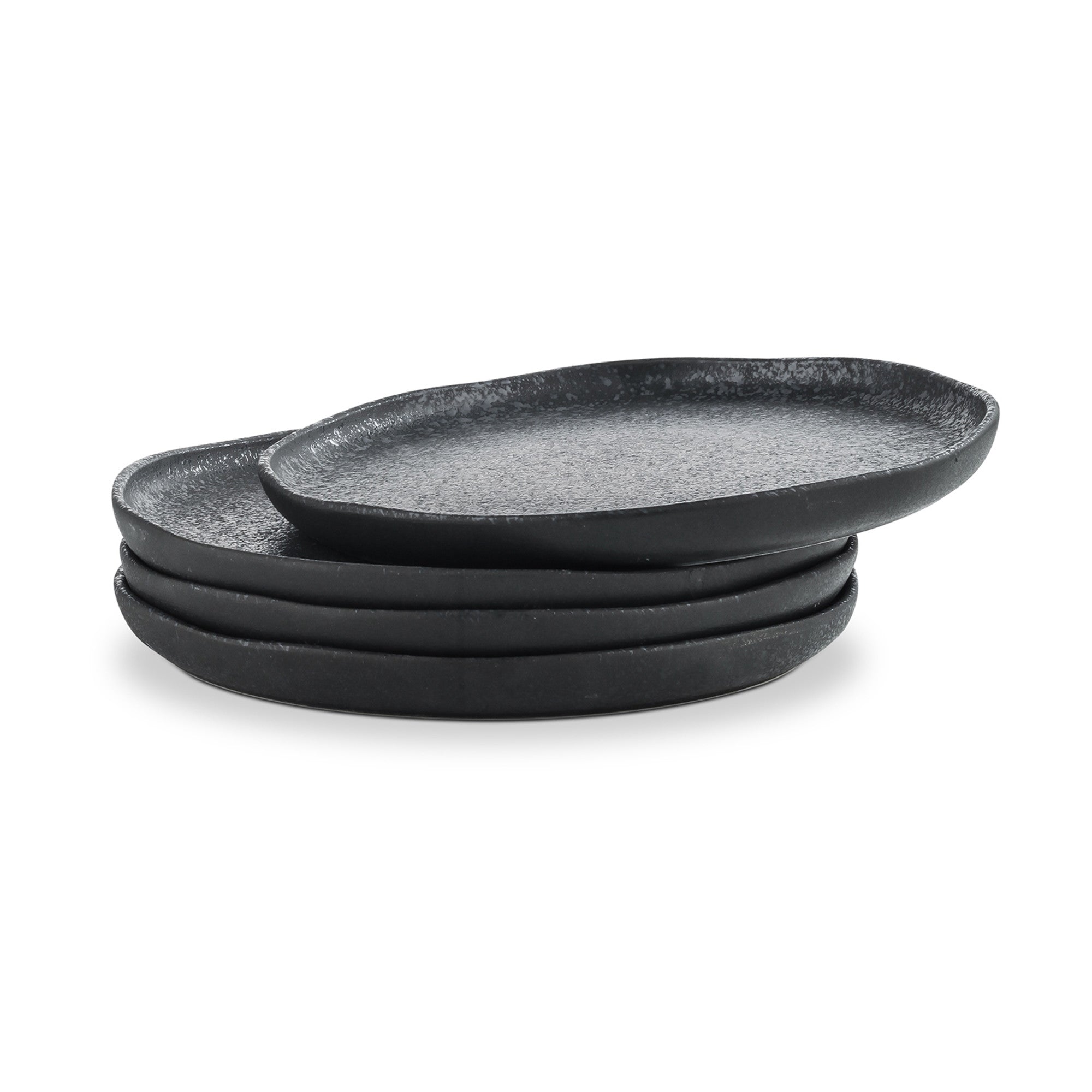 Tom Stoneware Salad Plate - Black & White Reflection Design - Perfect for Dinner Parties, Picnics & Everyday Use