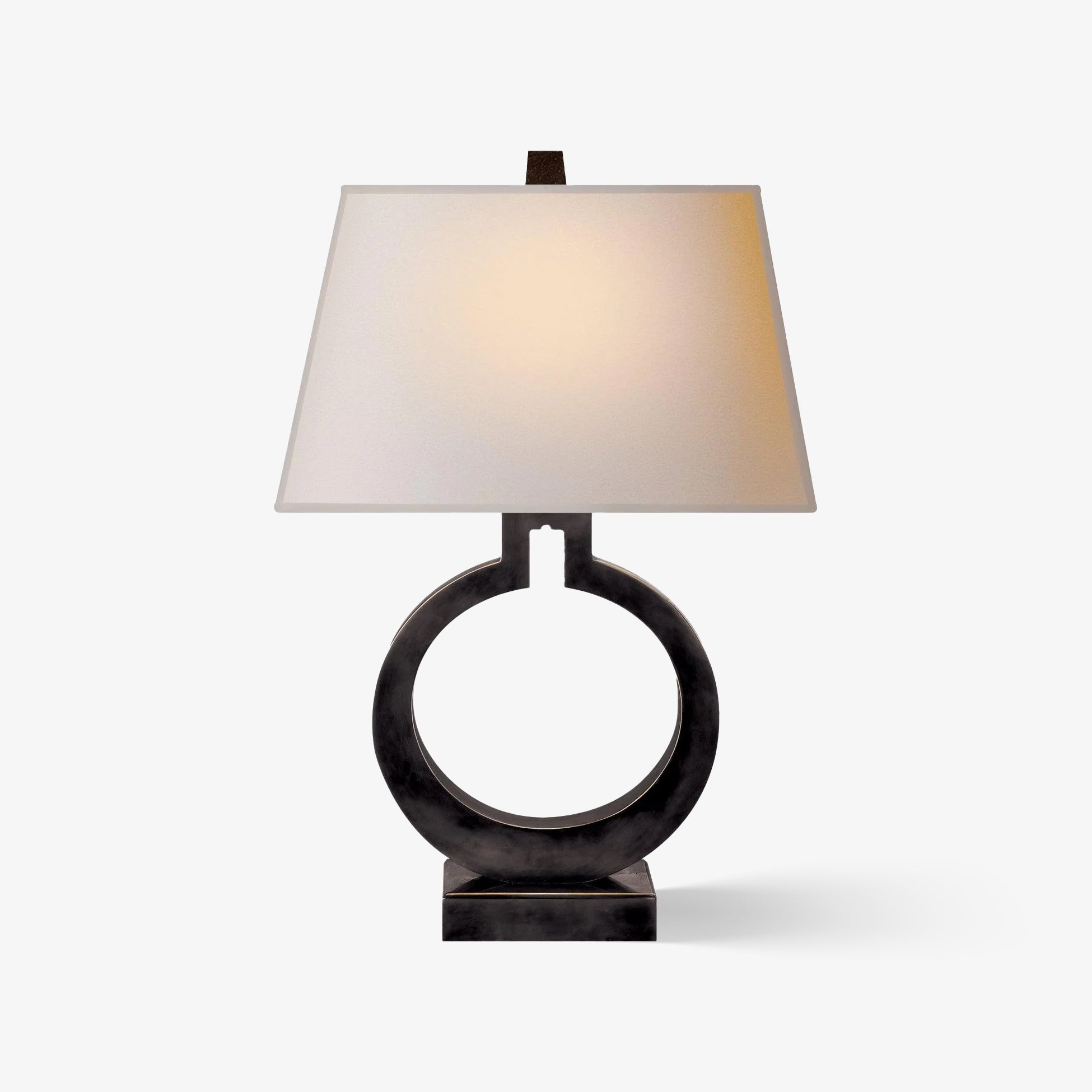 Modern Ring Form Table Lamp - Stylish LED Desk Light for Home Office, Bedroom & Living Room Decor - Perfect for Reading, Working & Ambient Lighting