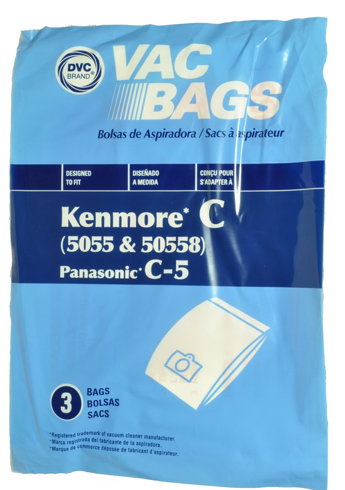 Kenmore 5055 Canister Vacuum Cleaner Bags - DVC Replacement Brand - Fits Kenmore Canister Vacuums Using Bag #5055 - 3-Pack - Perfect for Home Cleaning & Pet Hair Removal