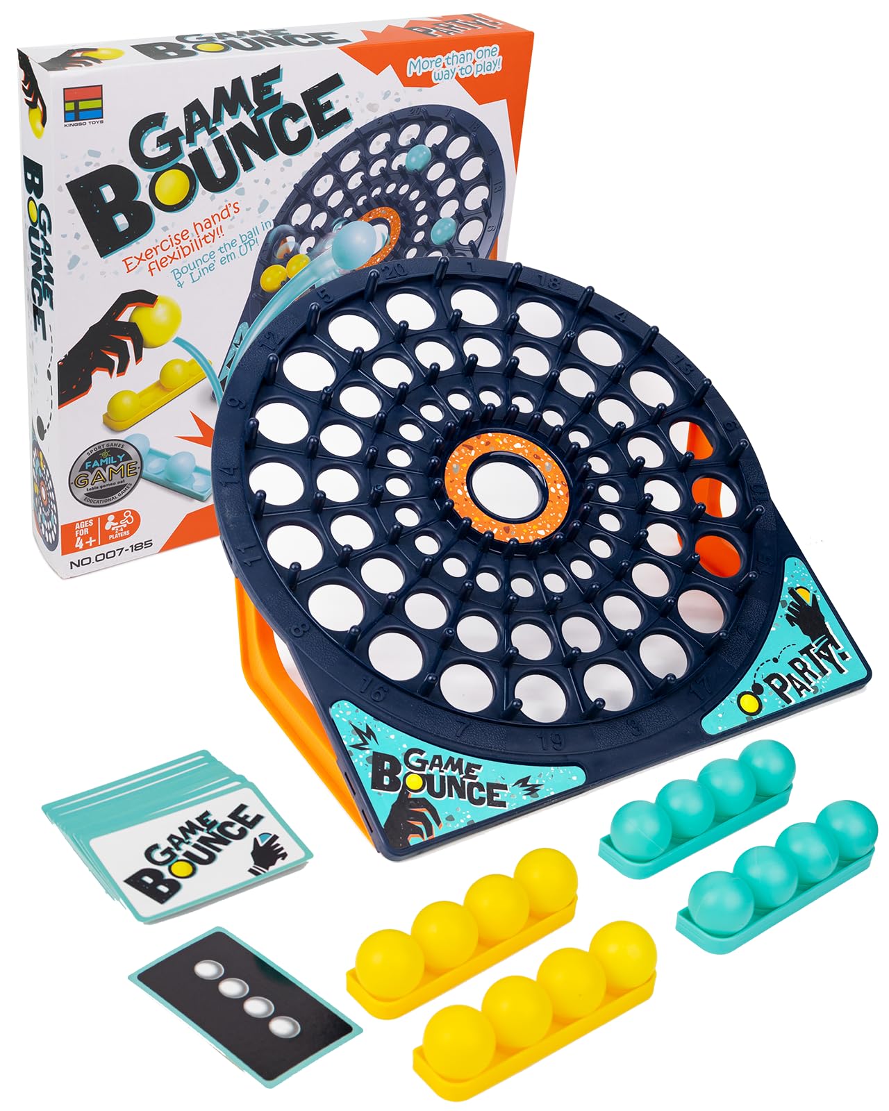 Extguds Bounce Ball Game Set - Fun Party & Indoor Tabletop Activity for Kids & Adults - Exciting Jumping Connect Ball Board Game for Family Gatherings, Birthday Parties & Office Breaks