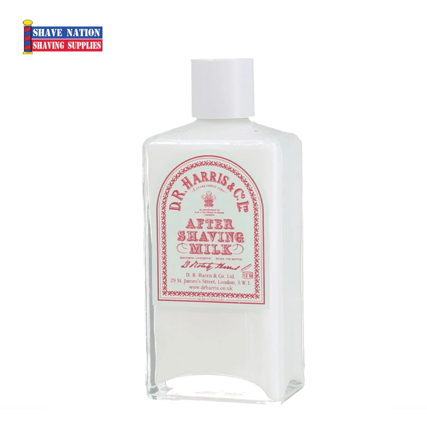 D.R. Harris Aftershave Milk for Men - Soothing Post-Shave Balm with Natural Ingredients - Perfect for Sensitive Skin & Daily Grooming Routine