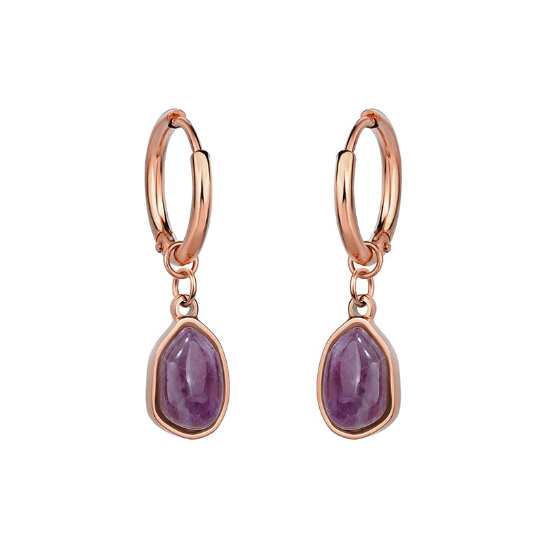 Natural Amethyst Drop Earrings for Women - Elegant Purple Gemstone Dangle Earrings for Party, Wedding & Everyday Wear