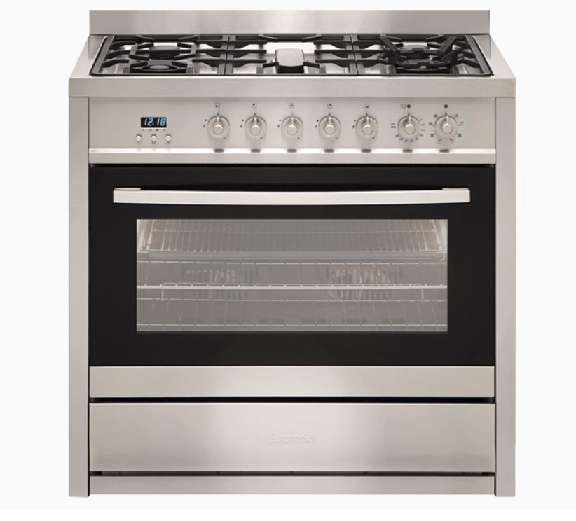 90cm Freestanding Electric Oven with Gas Cooktop EGE9TS - Perfect for Home Kitchens, Baking & Roasting