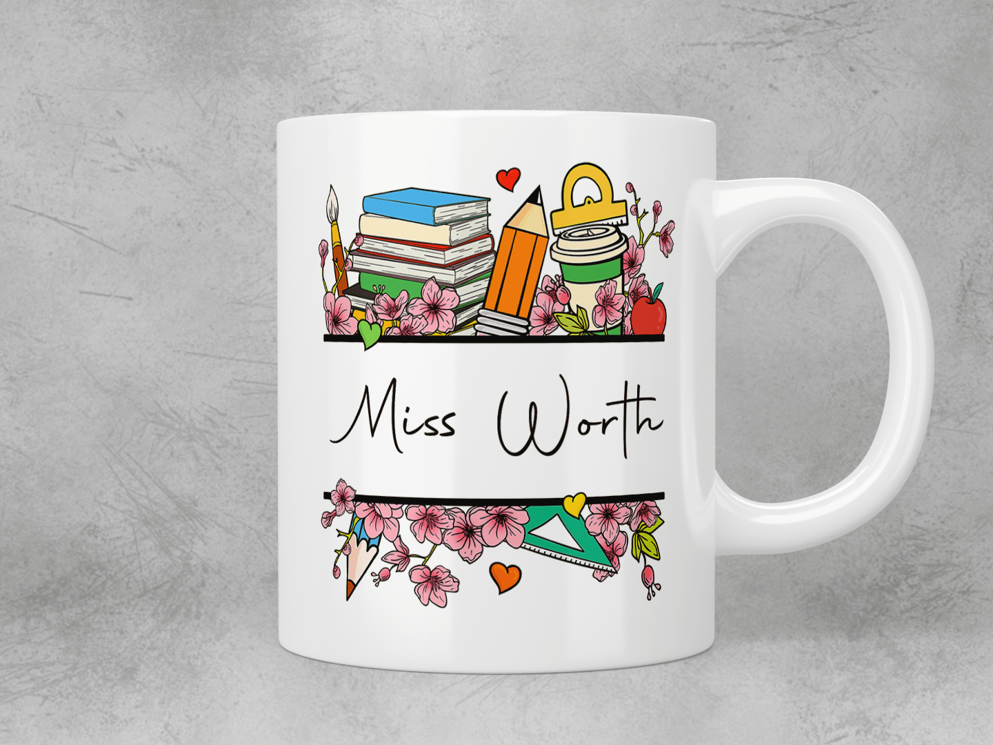 Custom Engraved Teacher Mug - Personalized Gift for Educators, Appreciation Present for Teachers - Perfect for Teacher's Day, Retirement, Thank You Gifts