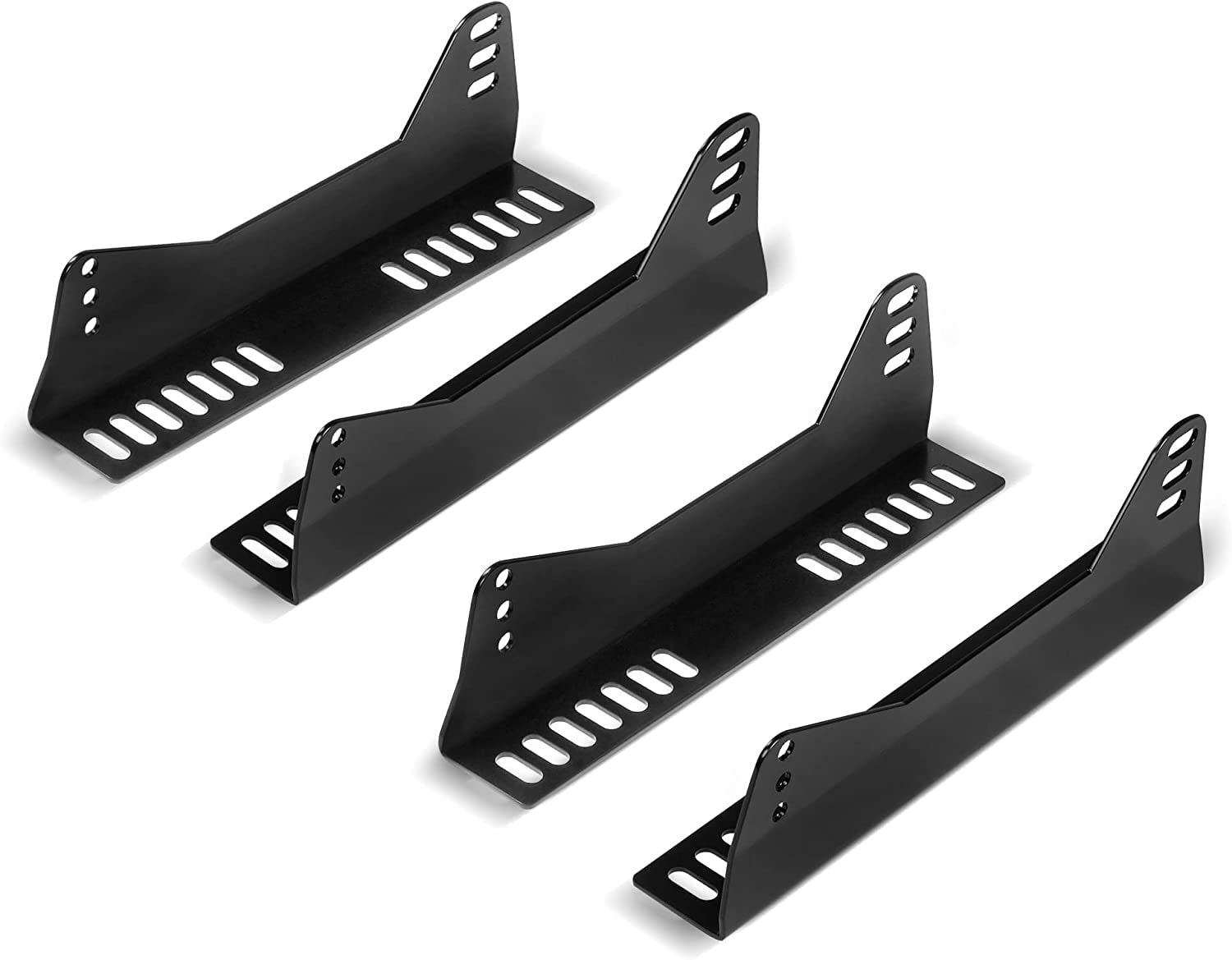 JY PERFORMANCE Universal Bucket Seat Mounting Brackets - Black (2 Pack) - Compatible with Most Racing Seats - Perfect for Track Cars, Drift Vehicles & Off-Road Builds