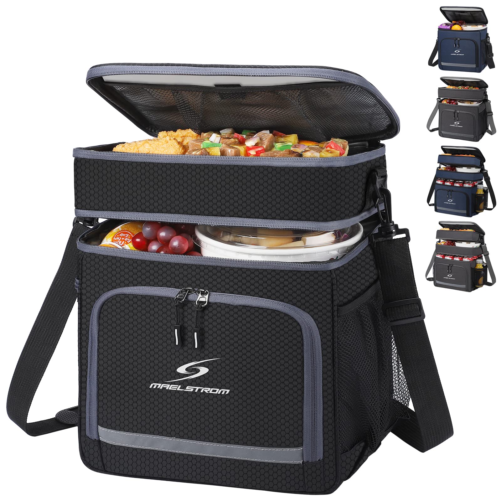 Insulated Leakproof Lunch Box for Men & Women - Maelstrom Cooler Lunch Bag for Work, School, Office | Durable Lunch Tote for Meal Prep, Picnics, Commuting & Outdoor Activities