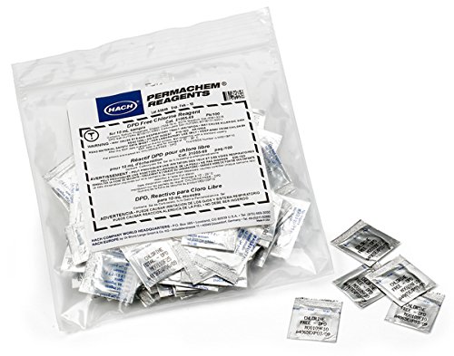 Hach 2105503 DPD Free Chlorine Reagent Powder Pillows, 10 mL - Water Testing Kit for Pools, Spas & Drinking Water | Accurate Chlorine Measurement