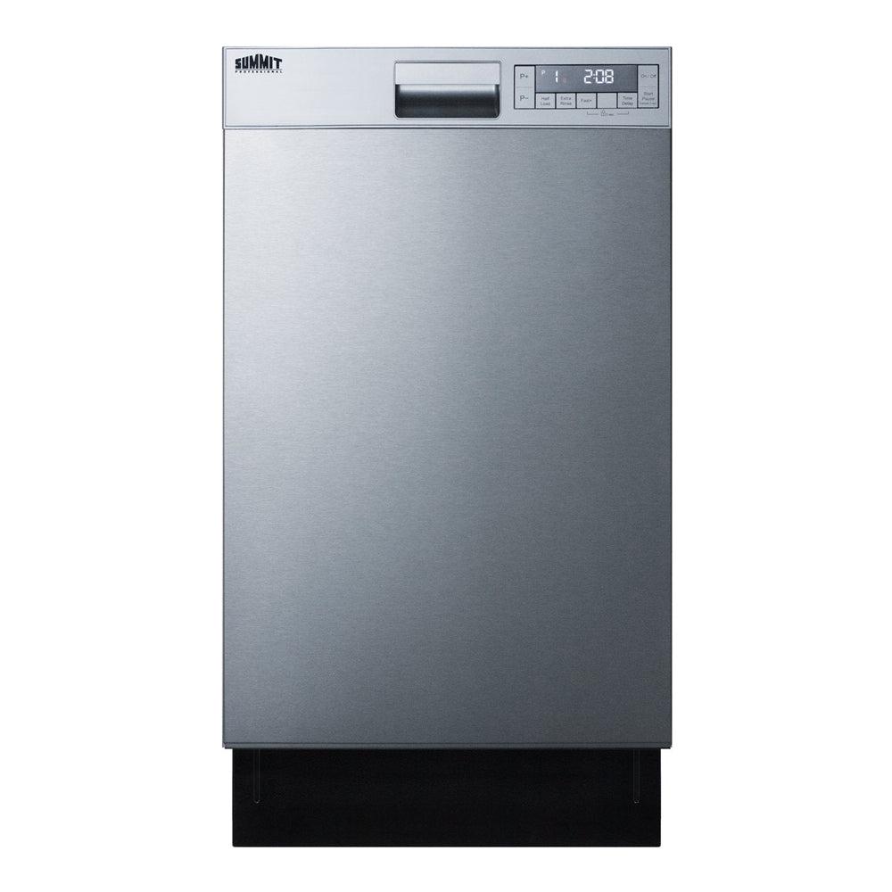 SUMMIT 18 Inch Stainless Steel Built-In Dishwasher - Energy Efficient & Ultra Quiet (DW18SS4) - Perfect for Modern Kitchens & Small Spaces