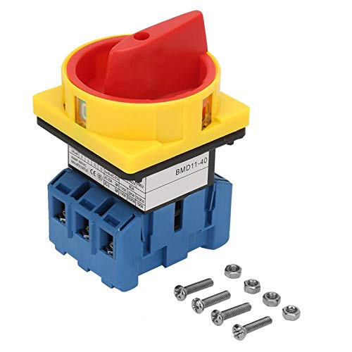 40A 3-Pole 2-Position Rotary Cam Load Circuit Breaker Switch - On/Off Power Switch for Machine Tools, Machinery, Chemicals & Textile Industry | Heavy Duty Industrial Equipment Power Control