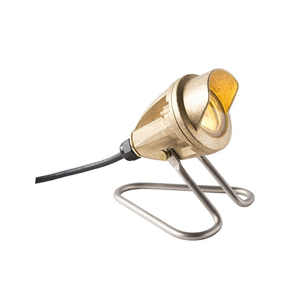 FX LL3LEDBS 3 LED Underwater Light with Natural Brass Finish - Perfect for Pool, Fountain, and Pond Lighting
