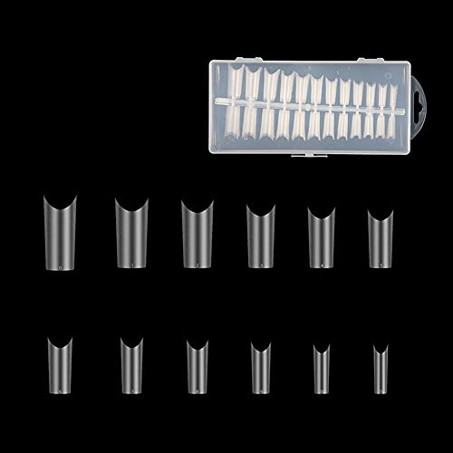 Ankeer 240PCS Clear Acrylic Fake Nails - Full Cover Coffin Ballerina False Nails for DIY Nail Art & Salon Use - 10 Sizes - Perfect for Parties, Weddings & Everyday Glam