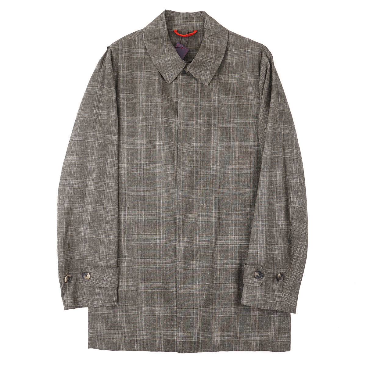 Isaia Lightweight Wool Silk Linen Overcoat for Men - Premium Italian Tailored Coat for Business & Formal Occasions - Perfect for Office, Weddings & Special Events