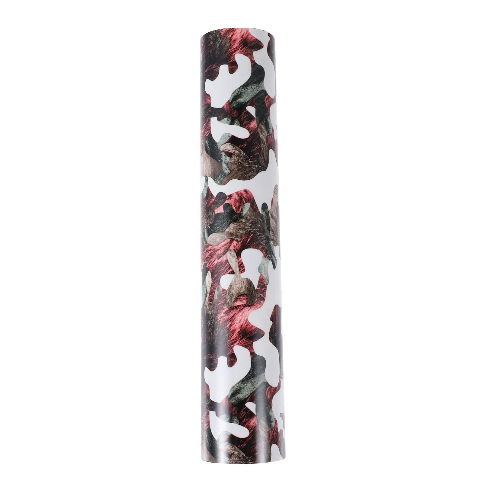 EXCEART 5PCS PU Heat Transfer Vinyl Roll - Camouflage HTV Iron-On Sheets for DIY T-Shirts, Hoodies & Fabric Crafts - Perfect for Custom Apparel, Sports Jerseys & Personalized Gifts