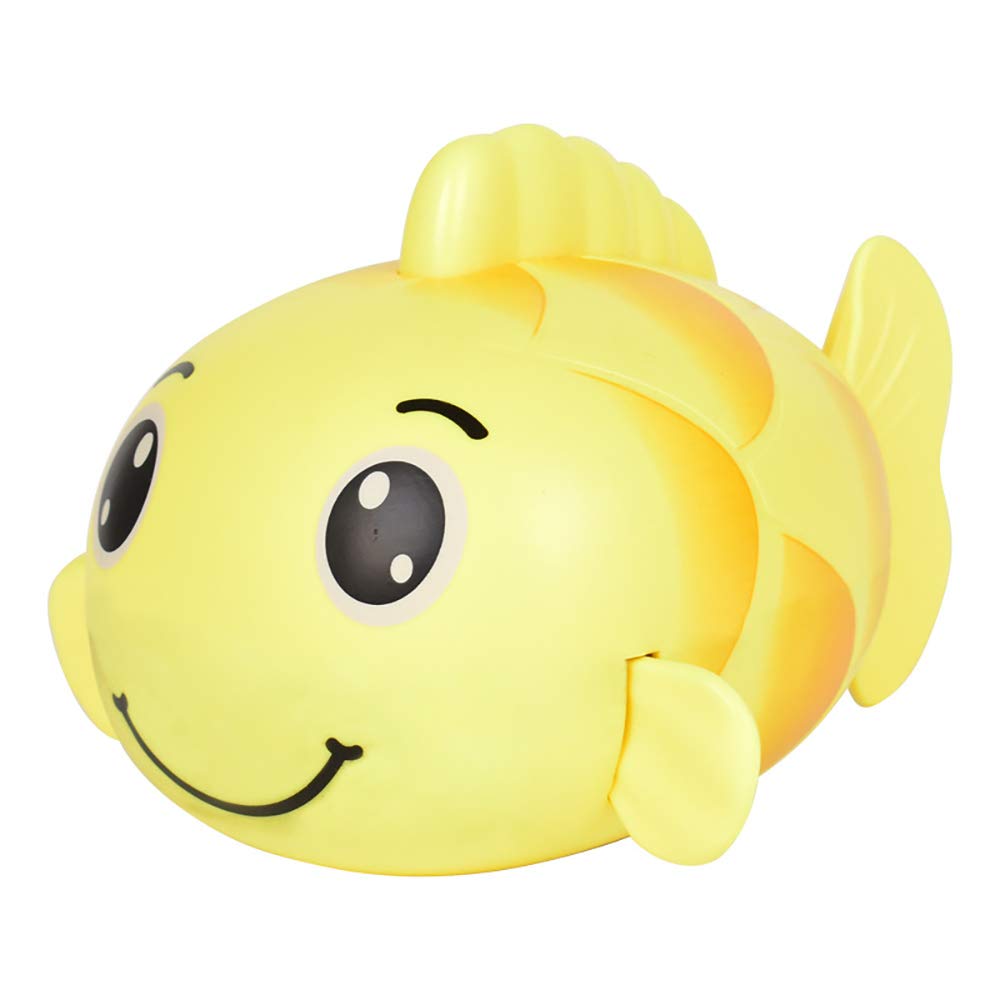 Wind-Up Swimming Carp Bath Toy for Kids - Floating Fish Water Toy for Toddlers & Babies - Fun Bathtub Toy for Bath Time Play & Learning (Yellow) - Perfect for Sensory Play, Early Development & Splash Time Fun