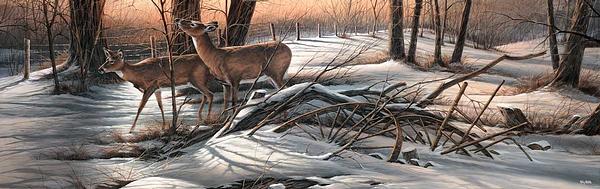 Deer Horizon Print Wall Art - Nature Inspired Decor for Living Room, Bedroom & Office - Perfect Gift for Wildlife Lovers