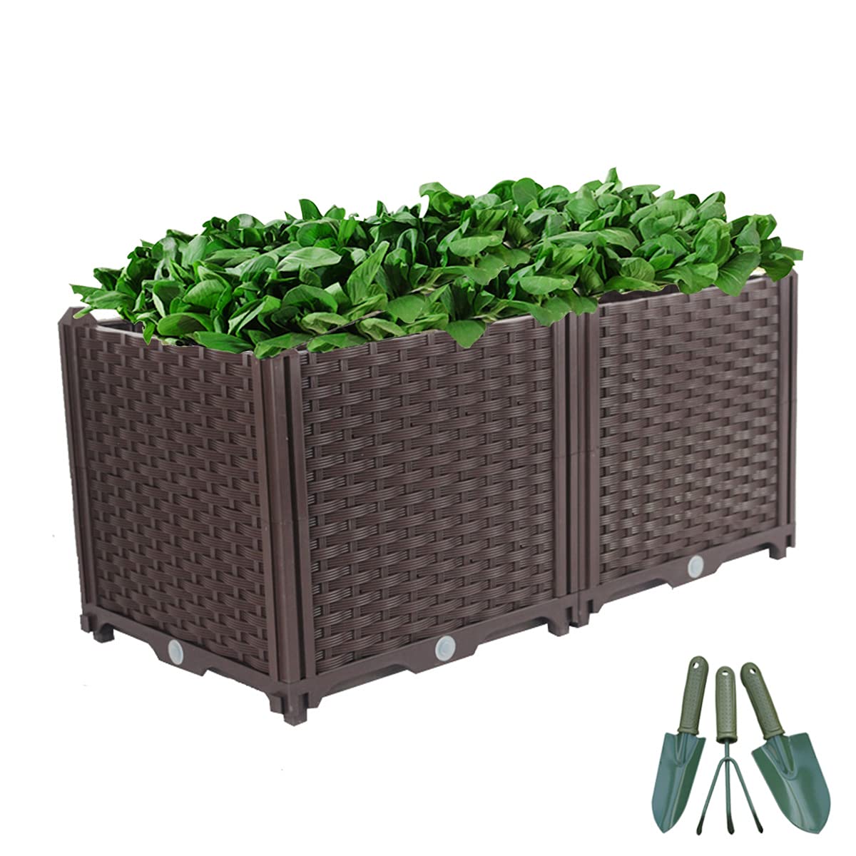 Elevated Garden Bed Kit - Raised Rectangular Planter Box for Flowers, Vegetables & Herbs | Easy Assembly Outdoor Gardening Solution for Porches, Decks, Balconies & Yards | Durable & Deep Design for Optimal Plant Growth