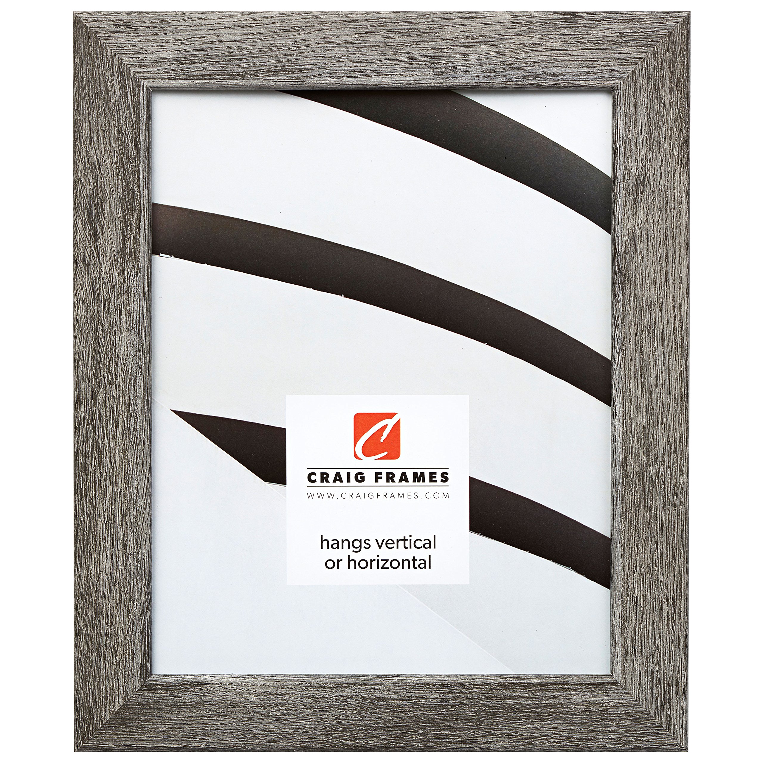 Craig Frames Bauhaus 125 Picture Frame - 8.5 x 11 Inch Gray Barnwood Style - Perfect for Home Decor, Office Display & Photo Gifts