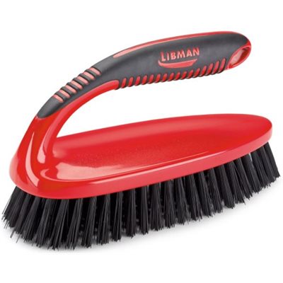 Libman Big Red Scrub Brush - Heavy Duty Cleaning Brush for Floors, Tile, Grout & Outdoor Surfaces - Ideal for Kitchen, Bathroom, Garage & Patio Cleaning