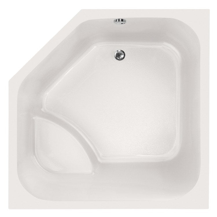 Katarina White Corner Acrylic Air Tub with 10 Jets - 69 x 69 x 26 Inch Drop-In Bathtub | Luxury Designer Collection for Spa-Like Relaxation at Home