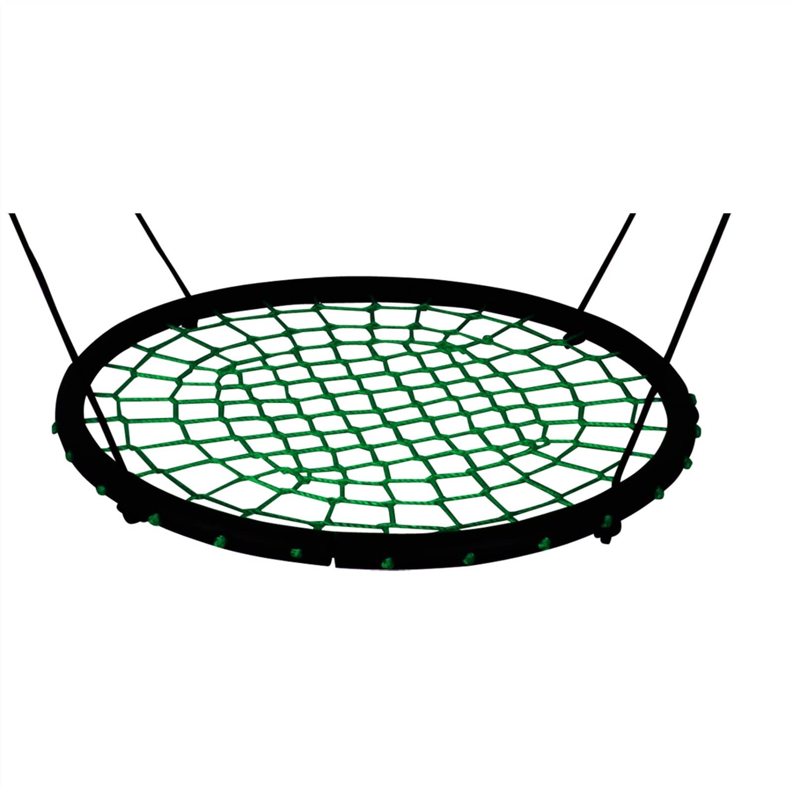 liushop Heavy Duty 200kg Capacity Round Nest Swing for Kids - Indoor & Outdoor Hanging Net Seat with Rope (100cm Diameter, Green) - Perfect for Backyard Play, Nursery, Parks and Playgrounds