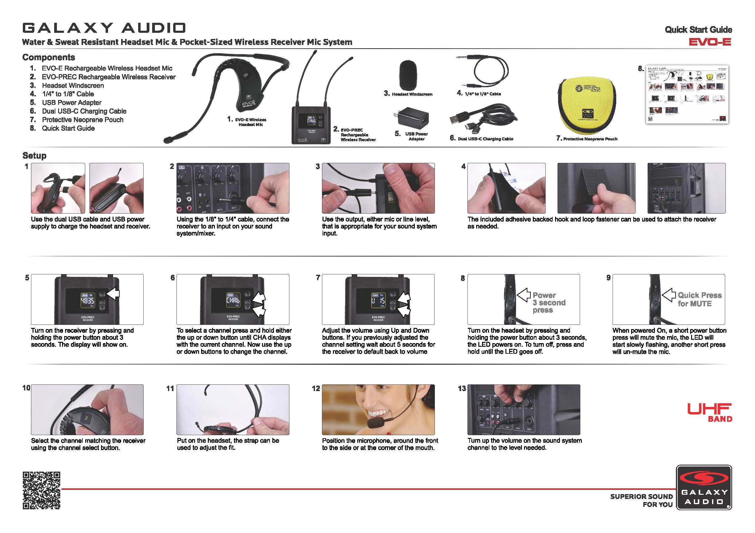 Galaxy Audio EVO E Wireless Receiver Replacement - Professional Audio Equipment for Live Performances & Studio Recording