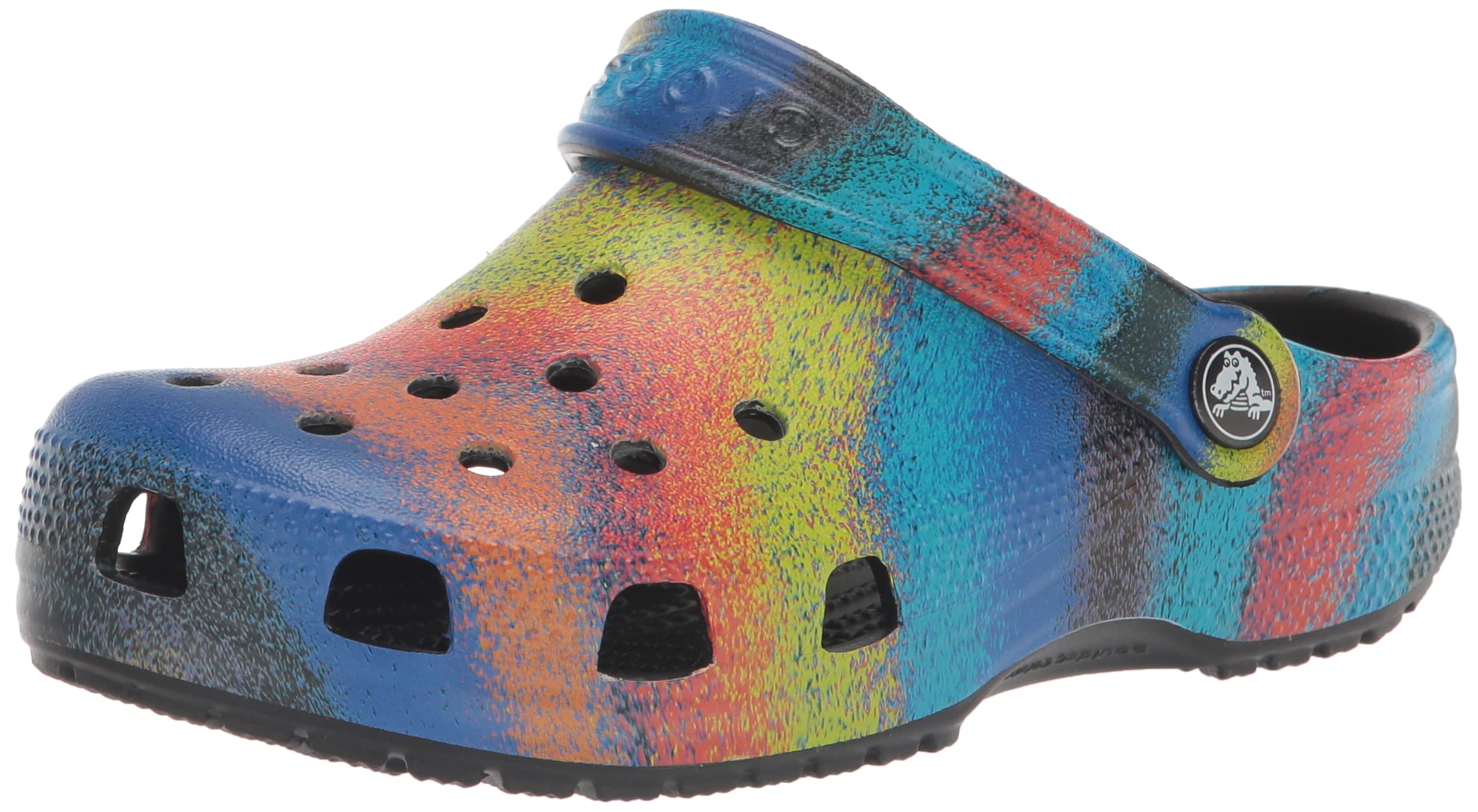 Crocs Kids' Classic Tie Dye Clogs - Comfortable & Lightweight Water Shoes for Boys & Girls (Infant/Toddler/Little Kid/Big Kid) | Perfect for Beach, Pool, Playground & Everyday Wear