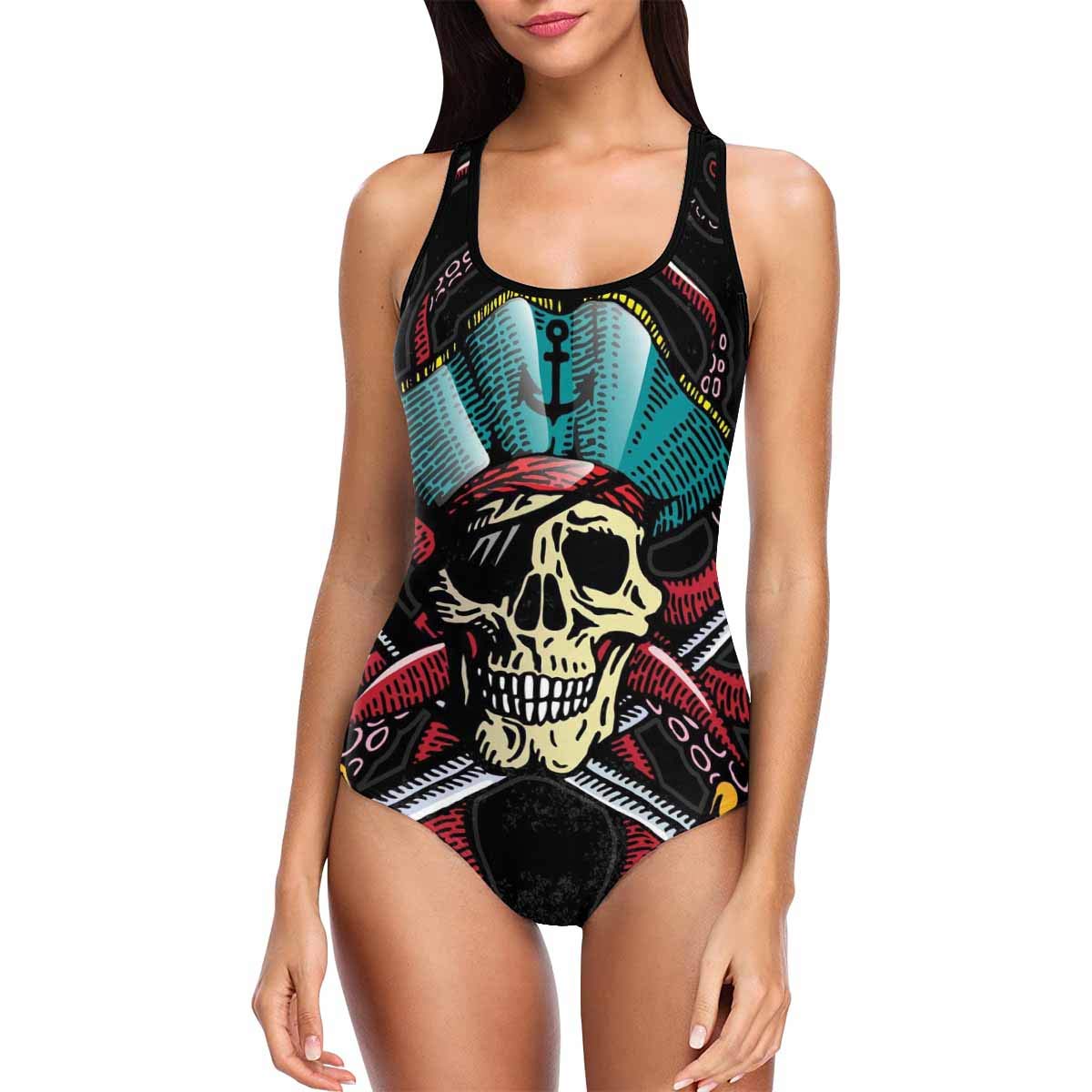 **Pink Watercolor Roses Tank Top One Piece Monokini - Women's Floral Beach Swimsuits for Summer Vacation & Pool Party**