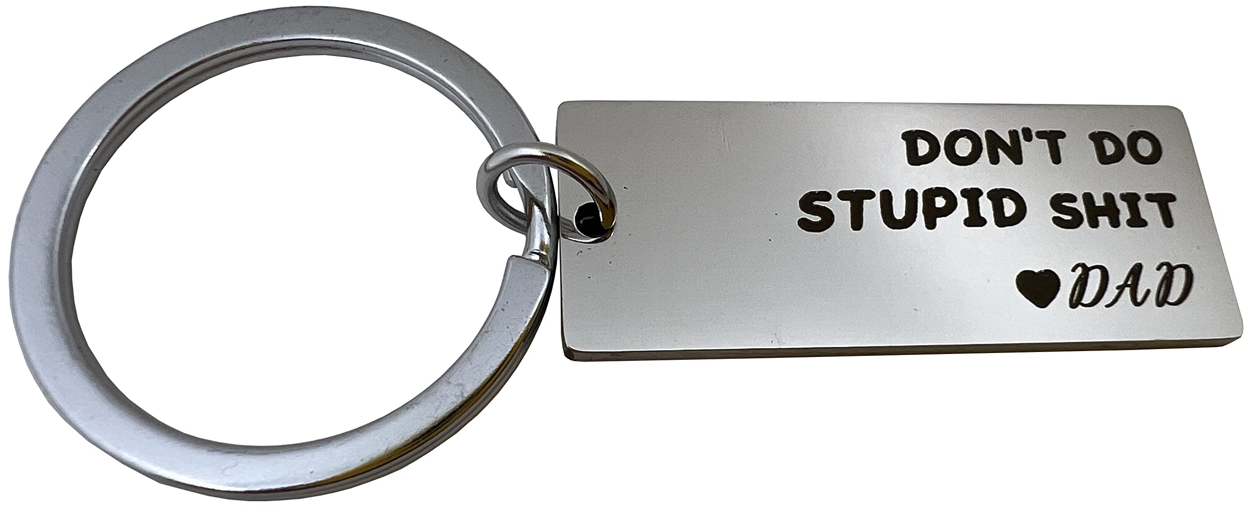 Ortarco 'Don't Do Stupid' Keychain - Personalized Stainless Steel Key Chain Gift for Kids, Teens & Friends - Perfect for Birthdays, Mother's Day & Everyday Carry (Love Mom Design)