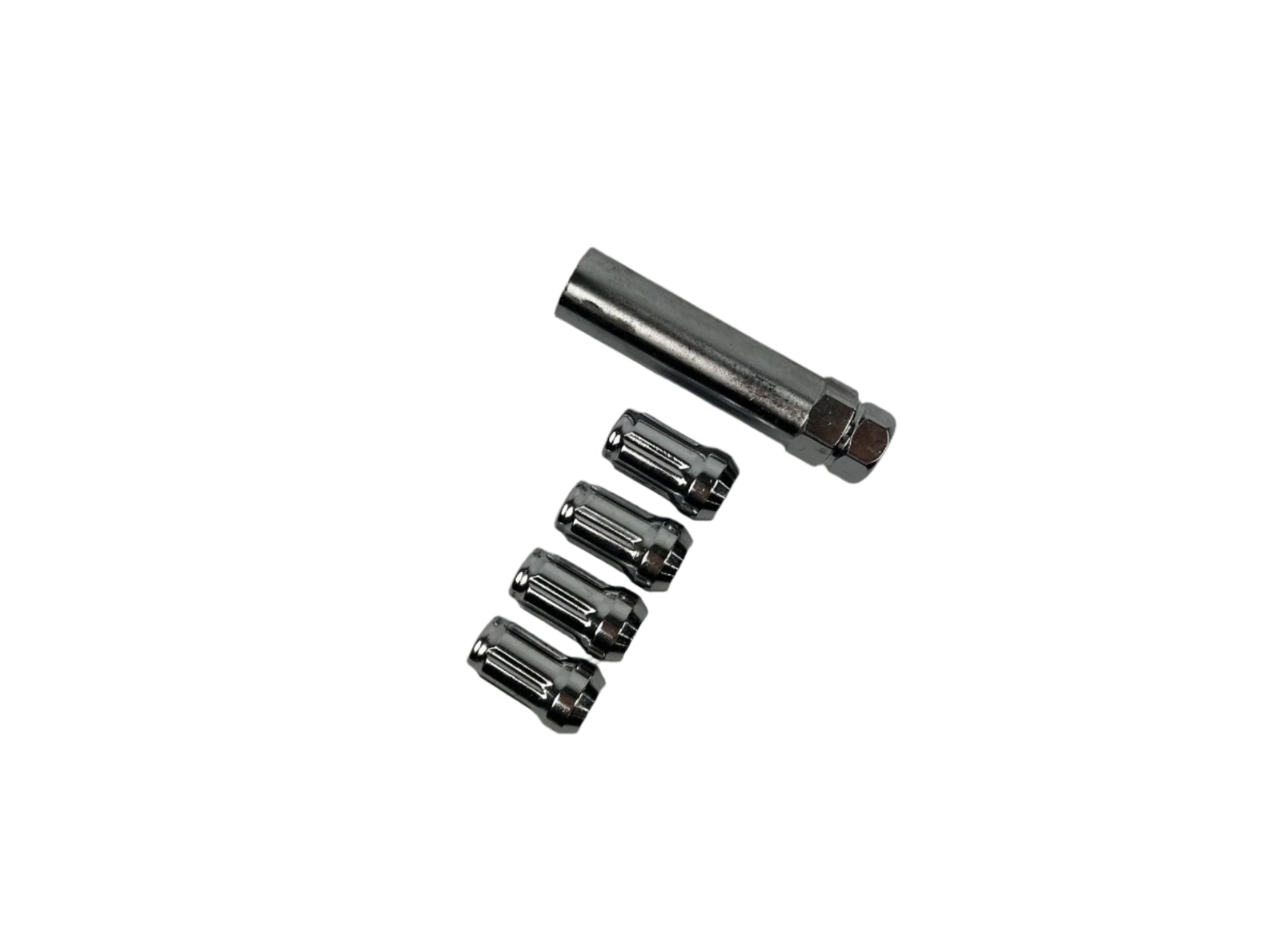 6 Spline Chrome Wheel Nuts 12x1.5mm (4 Pack) - Durable Lug Nuts for Cars, Trucks & SUVs - Perfect for Off-Roading & Custom Wheel Installations