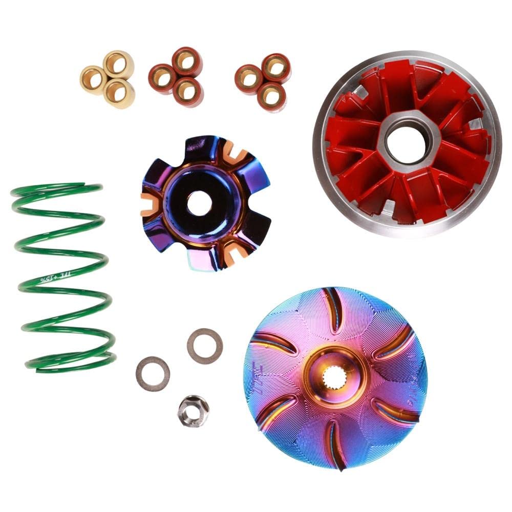 TFC Forged Aluminum Pulley Set for GY6 Engines - High Performance Lightweight Upgrade Kit for Scooters & ATVs - Perfect for Racing, Off-Road & Street Performance Enhancement