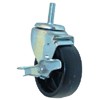 Heavy Duty Threaded Stem Caster with Brake - 4 Inch Diameter Wheels for Industrial Equipment, Furniture, and Workshop Use