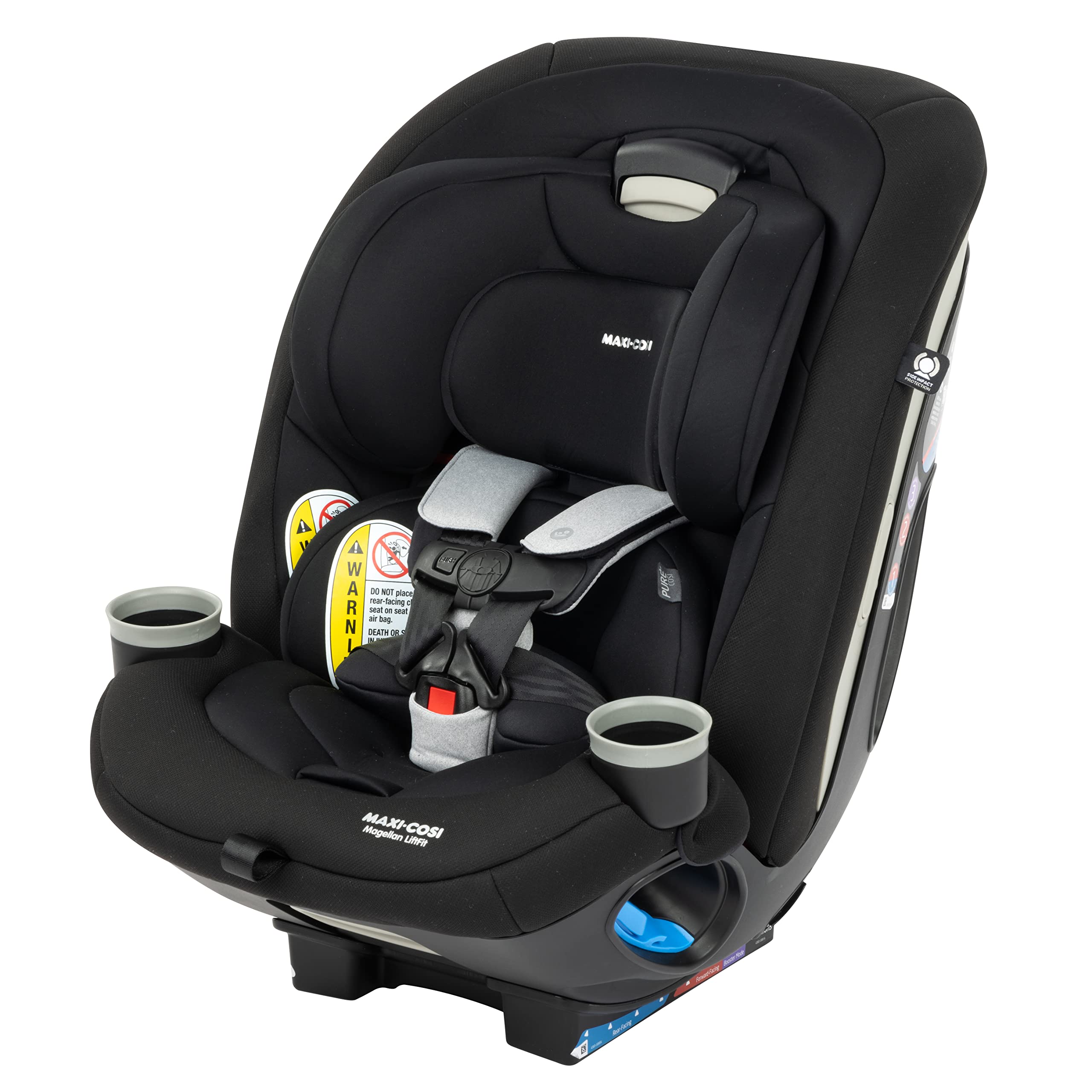 Maxi-Cosi Magellan LiftFit 5-in-1 Convertible Car Seat for Kids (5-100 lbs) - Rear to Forward Facing & Booster Car Seat - Safe from Birth to 10 Years - Essential Black - Perfect for Family Travel & Daily Commutes