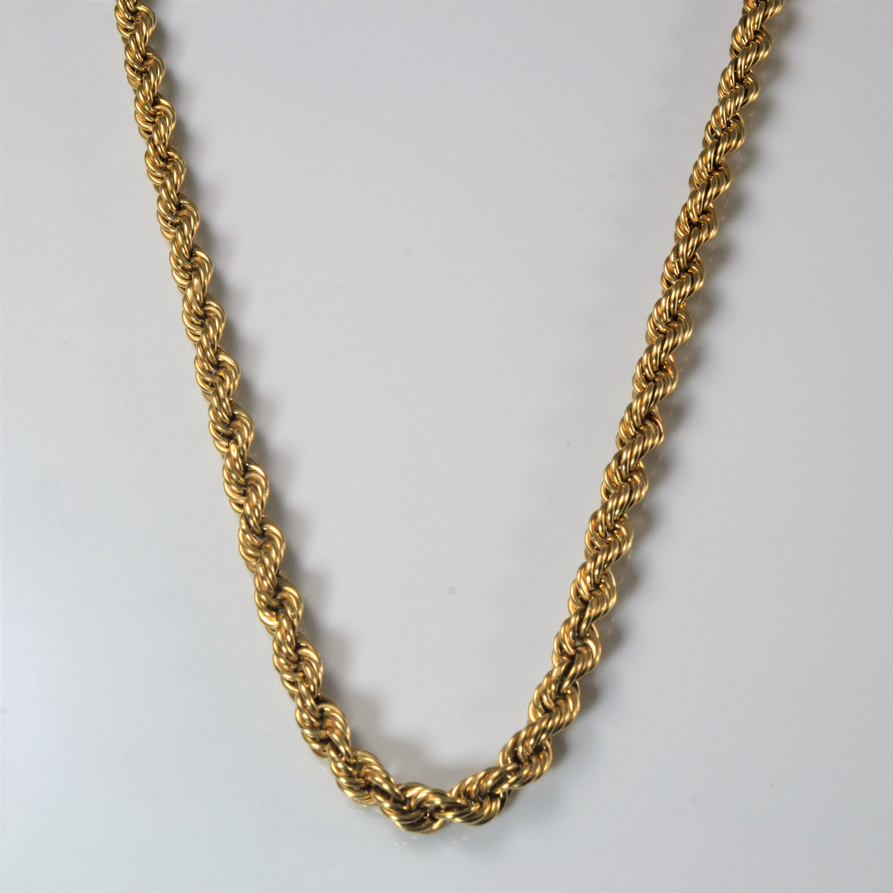 10K Yellow Gold Rope Chain Necklace for Men & Women - 32 Inch Length - Durable & Stylish Jewelry for Everyday Wear, Gifts & Special Occasions