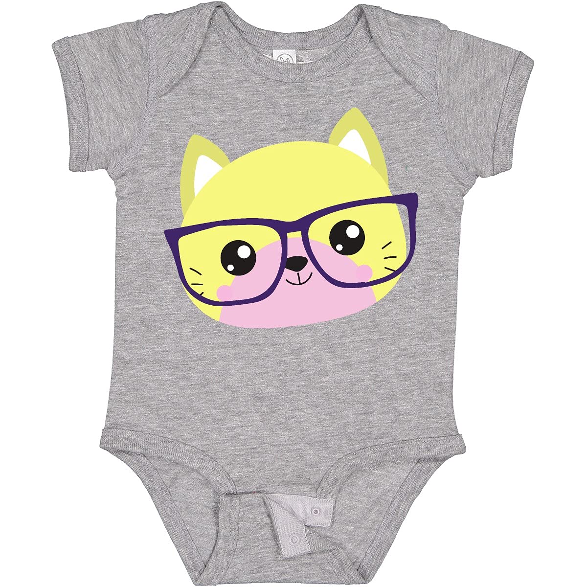 Hipster Cat Bodysuit - Cute Kitten with Glasses for Baby Outfits