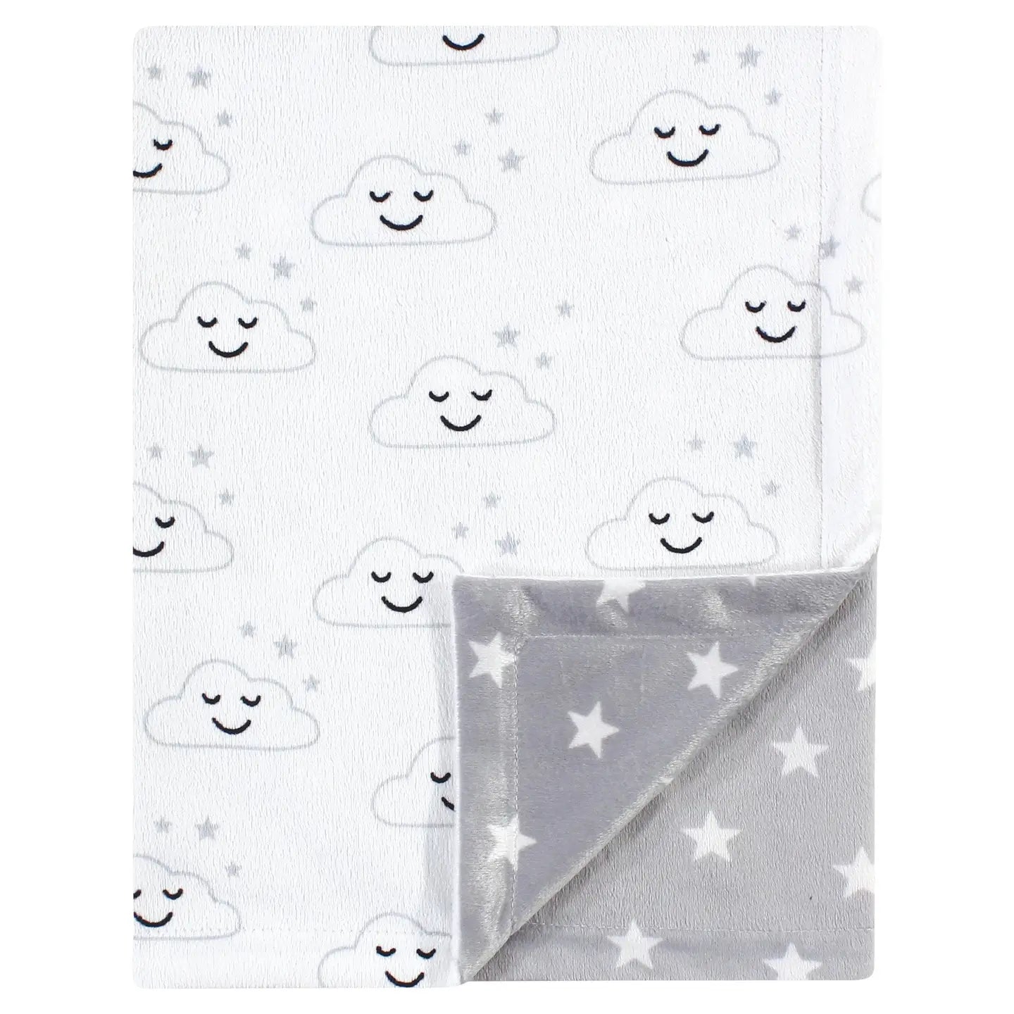 Soft Gray Clouds Plush Minky Blanket for Adults & Kids - Cozy Fleece Throw for Bed, Couch & Travel - Ultra Soft & Warm Blanket for Home, Office & Gifts