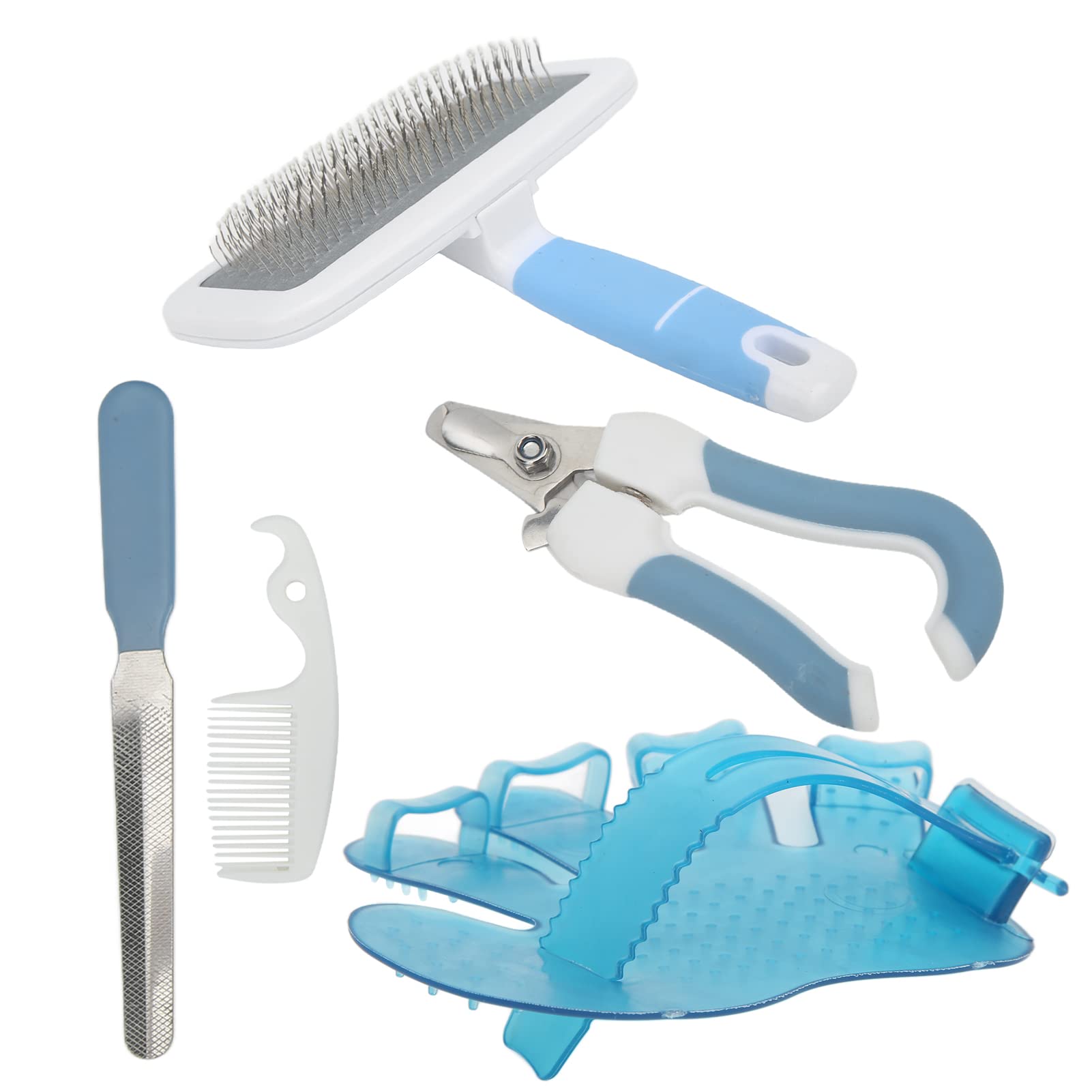 **Premium Pet Grooming Shears Kit - Ergonomic & Comfortable Hair Trimming Scissors for Dogs, Cats, Rabbits (Small, Blue) - Perfect for Home Pet Care & Professional Grooming**