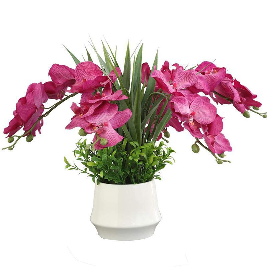 Artificial Peonies Silk Flowers with Vase - Fake Floral Arrangement for DIY Bouquets, Wedding Centerpieces, Birthday Party & Home Decor - Elegant Table Decor for Living Room, Office, and Events