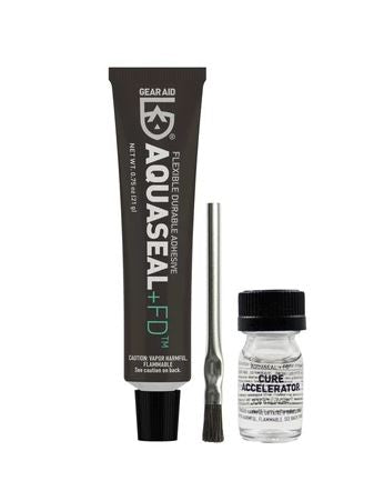 Aquaseal FD Repair Adhesive & Cure Accelerator Kit - Waterproof Glue for Wetsuits, Boots & Outdoor Gear - Fast Drying, Flexible Bond for Scuba Diving, Hiking & Camping Equipment Repairs