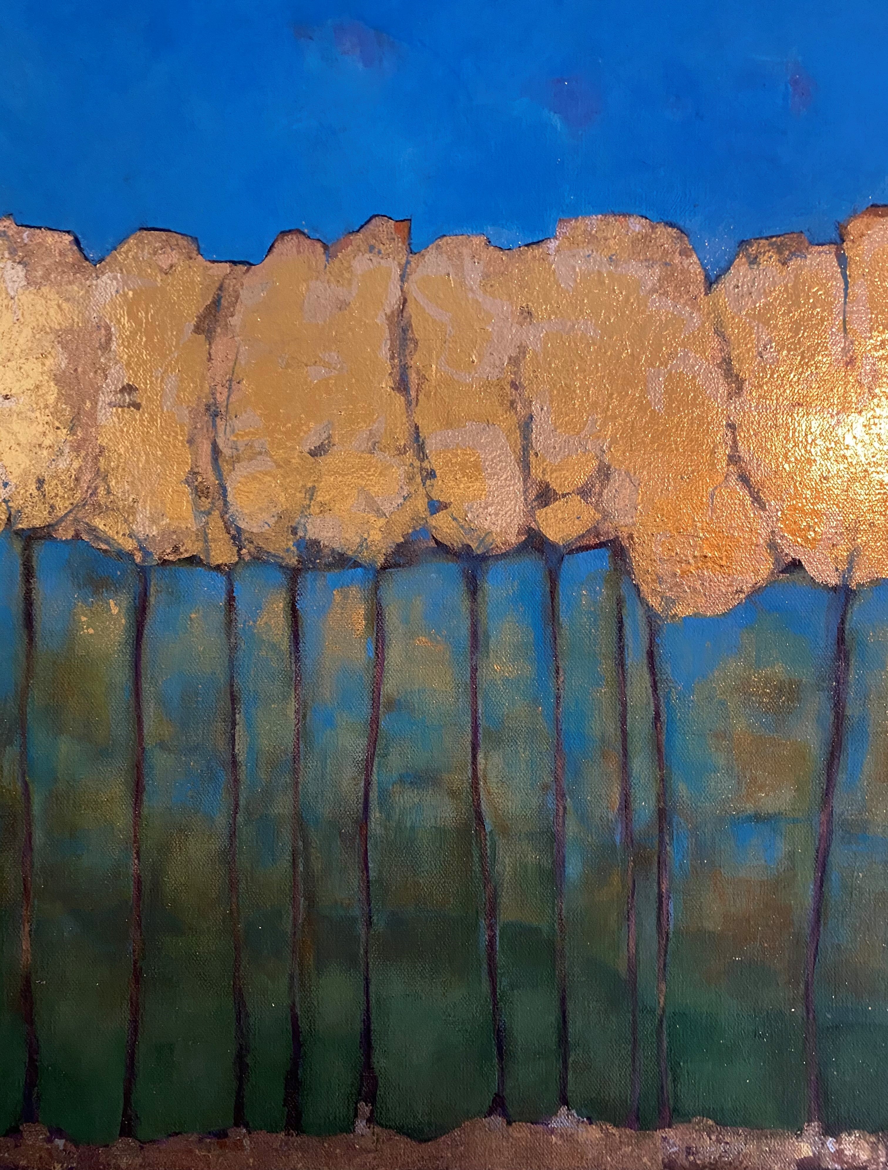Laura Maze: Trees of Gold - Elegant Home Decor Wall Art for Living Room, Bedroom & Office - Perfect Gift for Housewarming, Wedding & Holidays