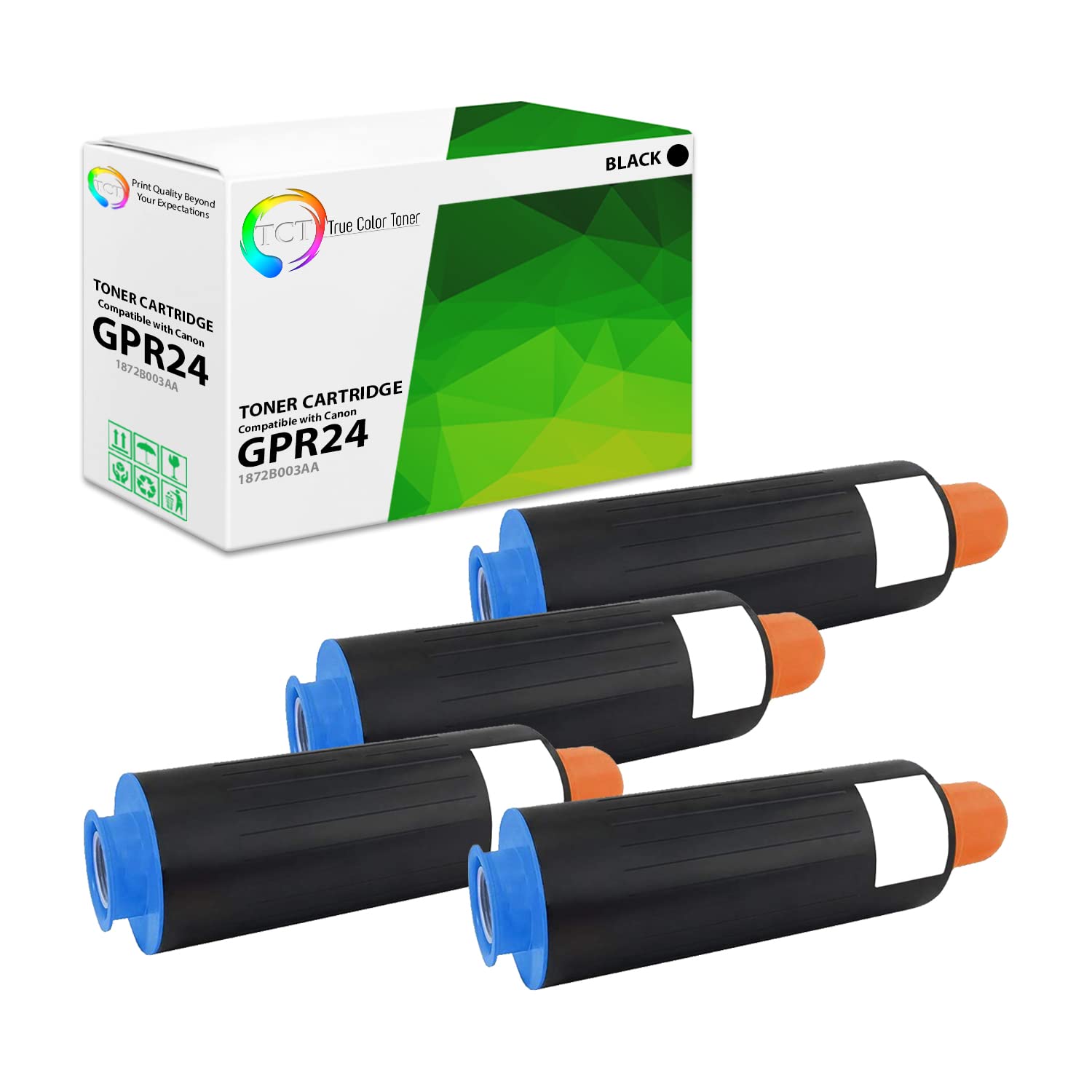 Premium TCT Compatible Toner Cartridge Replacement for Canon GPR-24 1872B003AA (4-Pack) - High Yield 48,000 Pages - Works with Canon ImageRunner 5050/5050N/5055/5065/5075 Printers - Ideal for Office & High-Volume Printing Needs