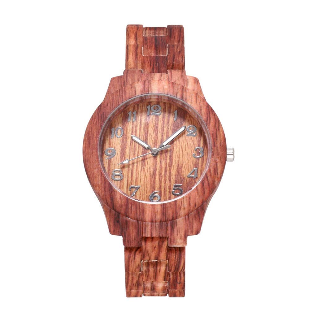 Premium Men's Wood Grain Digital Quartz Watch - Stylish LED Display Analog-Digital Combo - Perfect for Business, Casual Wear & Outdoor Activities