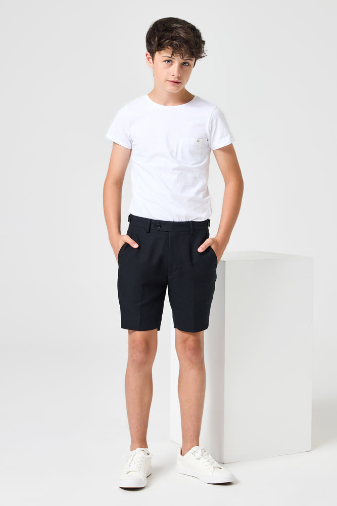 Harrison Tailored Shorts for Men - Black Cotton Casual Shorts with Comfort Fit | Perfect for Summer, Travel, and Outdoor Activities