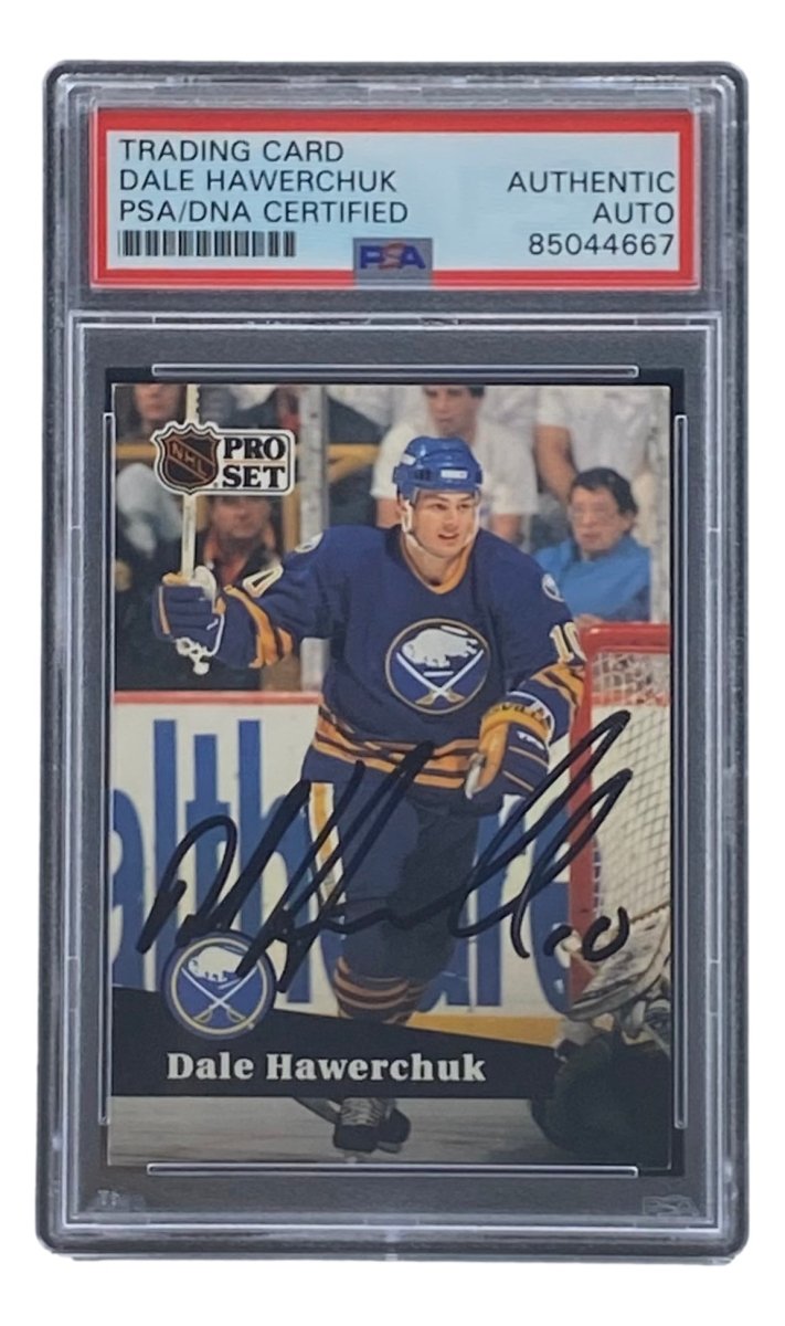 Dale Hawerchuk Autographed 1991 Pro Set #24 Buffalo Sabres Hockey Card - PSA/DNA Certified - Perfect for NHL Memorabilia Collectors & Hockey Fans Display