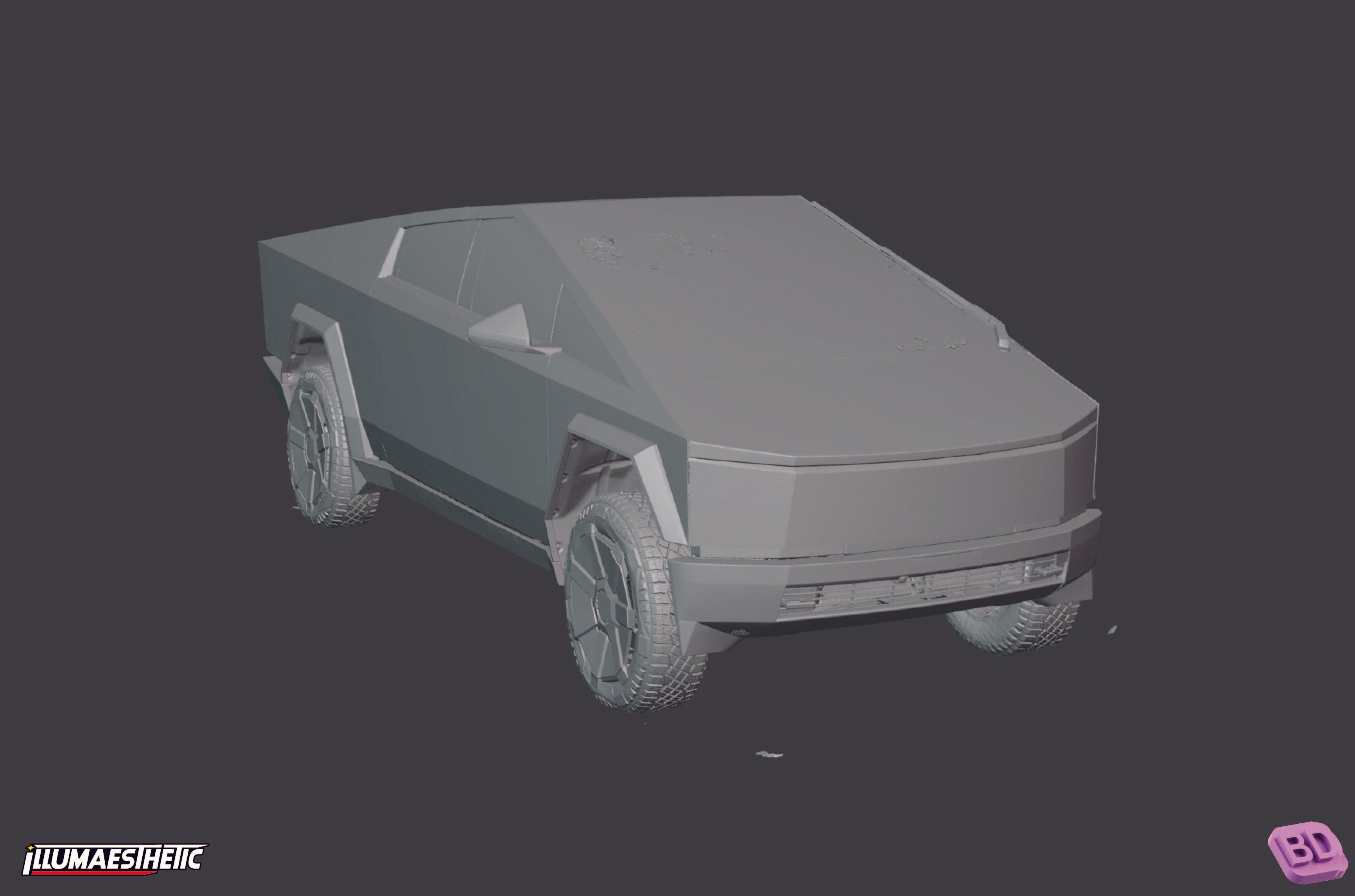 Tesla Cybertruck 3D Model Scan - High Resolution Digital File for 3D Printing (2024+) - Perfect for Automotive Design, Gaming & VR Applications