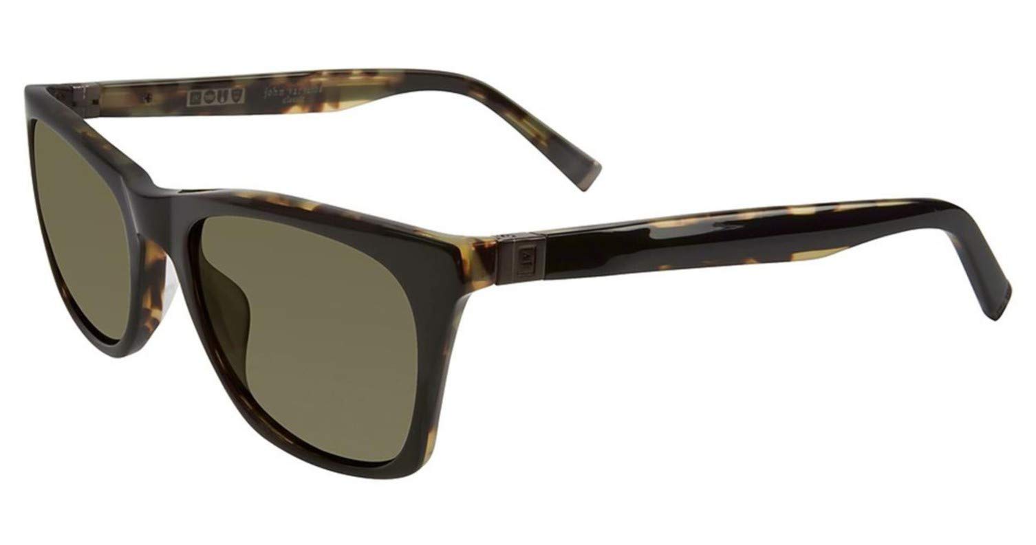 John Varvatos V515 Square Sunglasses for Men - UV Protection, Polarized, Classic Retro Style - Perfect for Driving, Outdoor Activities & Fashion Accessories