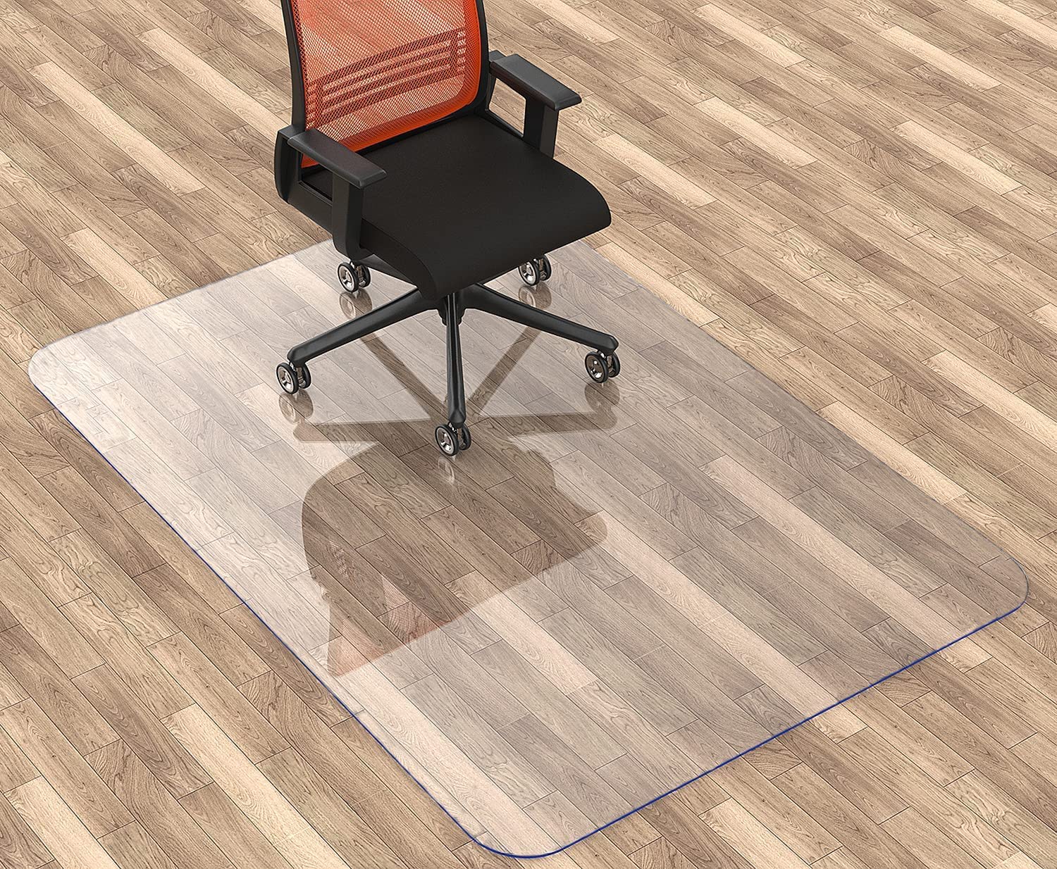 100pointONE Clear Office Chair Mat for Hardwood Floors - 53