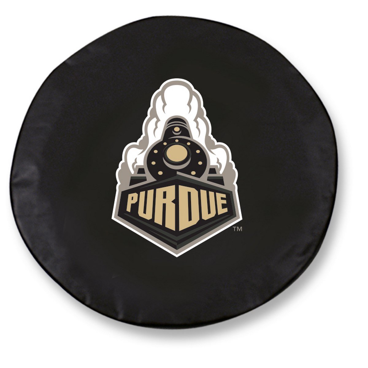 Purdue Boilermakers HBS Black Vinyl Fitted Spare Tire Cover - 30.75 x 10 Inches - Durable Car Wheel Protector for Trucks, SUVs & RVs - Perfect for Road Trips & Off-Road Adventures
