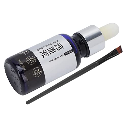 Vitiligo Cover Liquid & Concealer Makeup with Brush - Full Coverage for Face & Body - Daily Use for Skin Imperfections & Discoloration