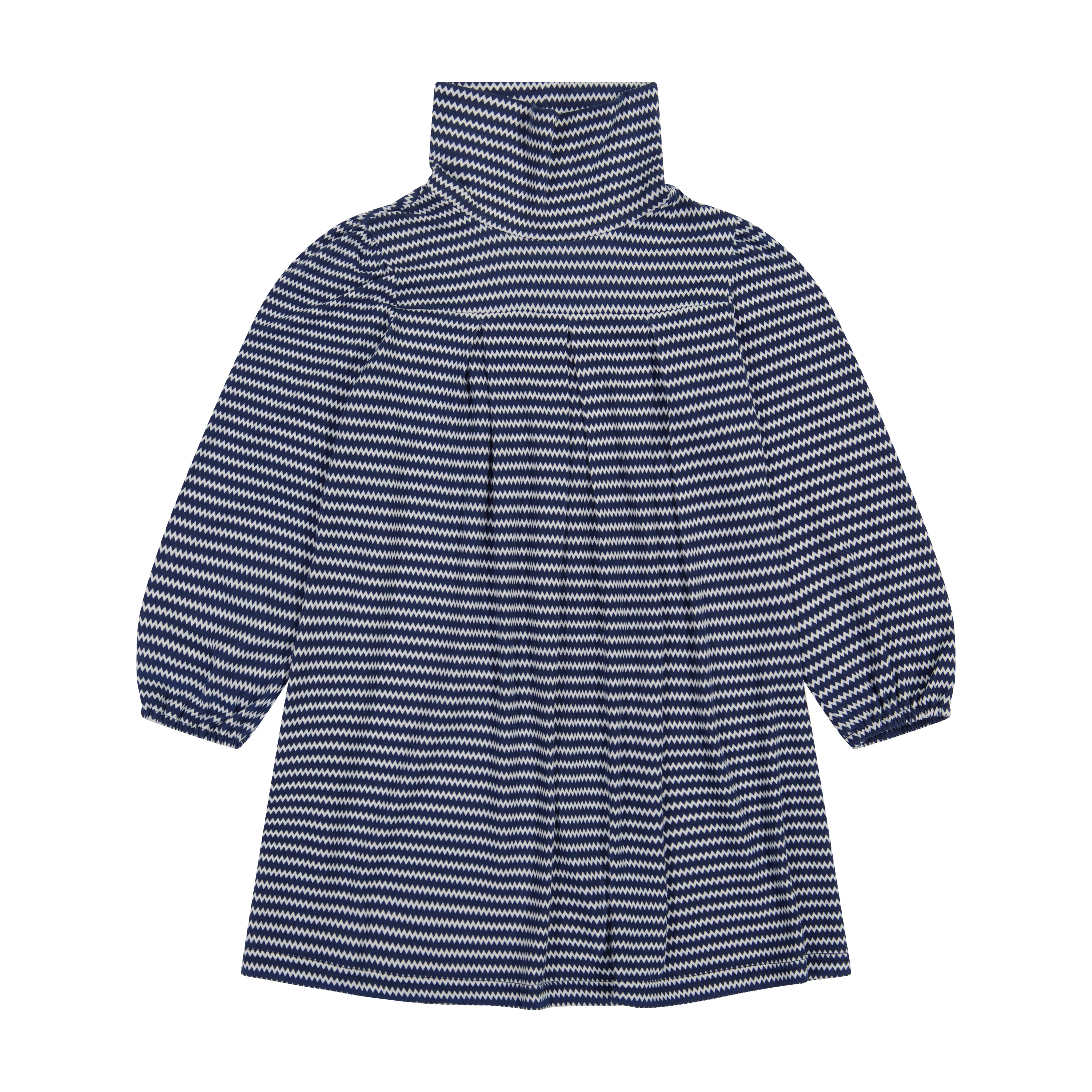 Suzy Girls Turtleneck Dress Navy Zigzag - Stylish Winter Knit Dress for Kids | Perfect for School, Parties & Family Photos